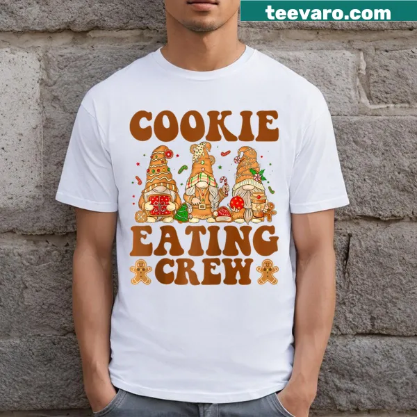 Playful gnome design for Christmas baking on a family raglan tee