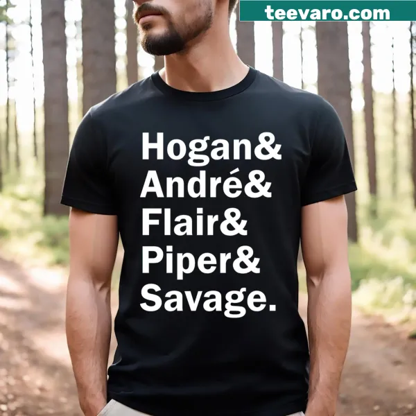 Funny wrestling names graphic on a T-shirt