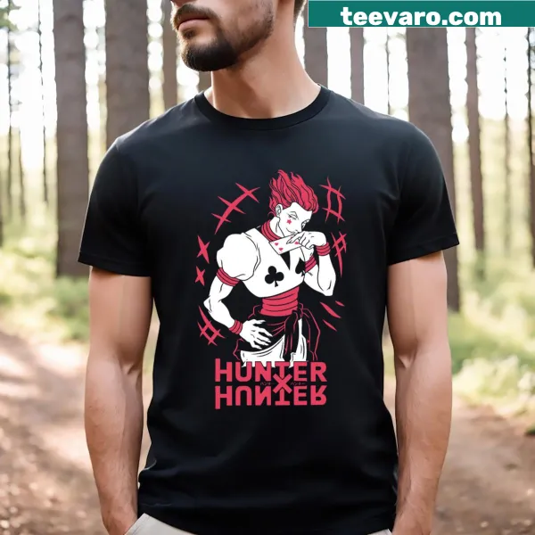 Anime-themed T-shirt featuring Hisoka from Hunter X Hunter