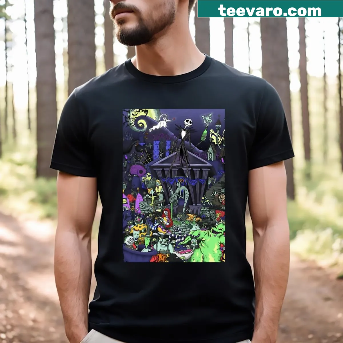 Jack Skellington t-shirt from The Nightmare Before Christmas — on a men's t-shirt