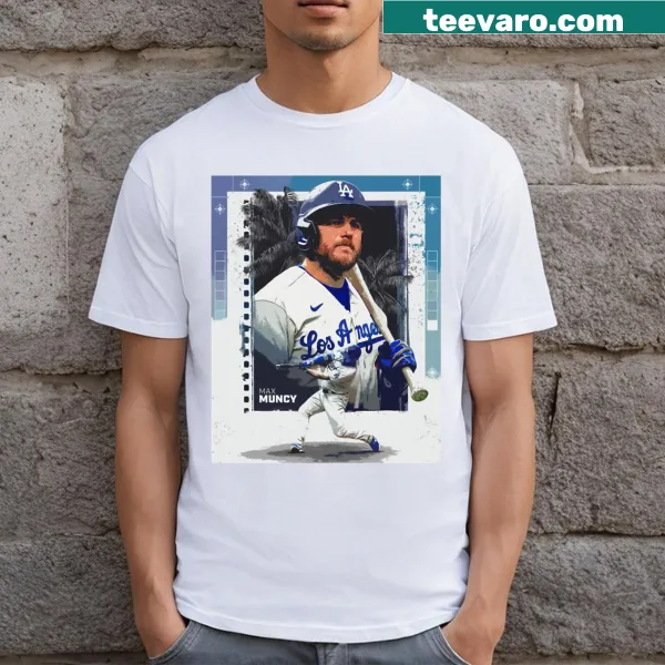 Vintage distressed La Baseball Player graphic T-shirt