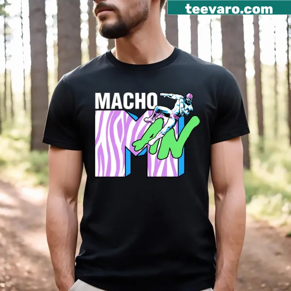 Bold T-shirt with 'Macho Man 16' phrase for confident wearers