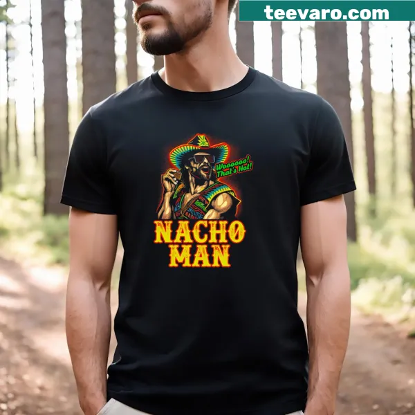 Macho Man Randy Savage tee with a humorous wrestling phrase