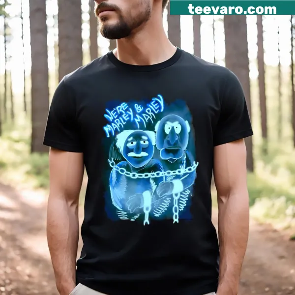 Muppet Christmas Carol t-shirt featuring the Marley brothers illustration.
