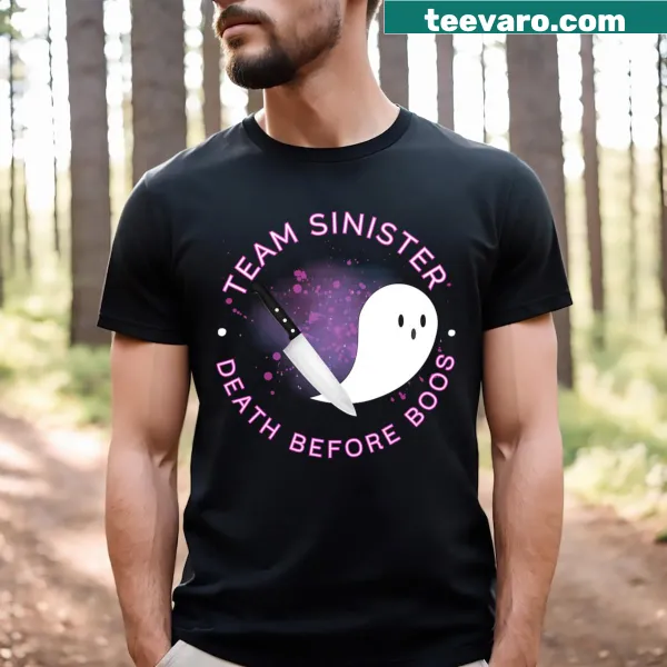Edgy T-shirt with the phrase 'Team Sinister' in bold text