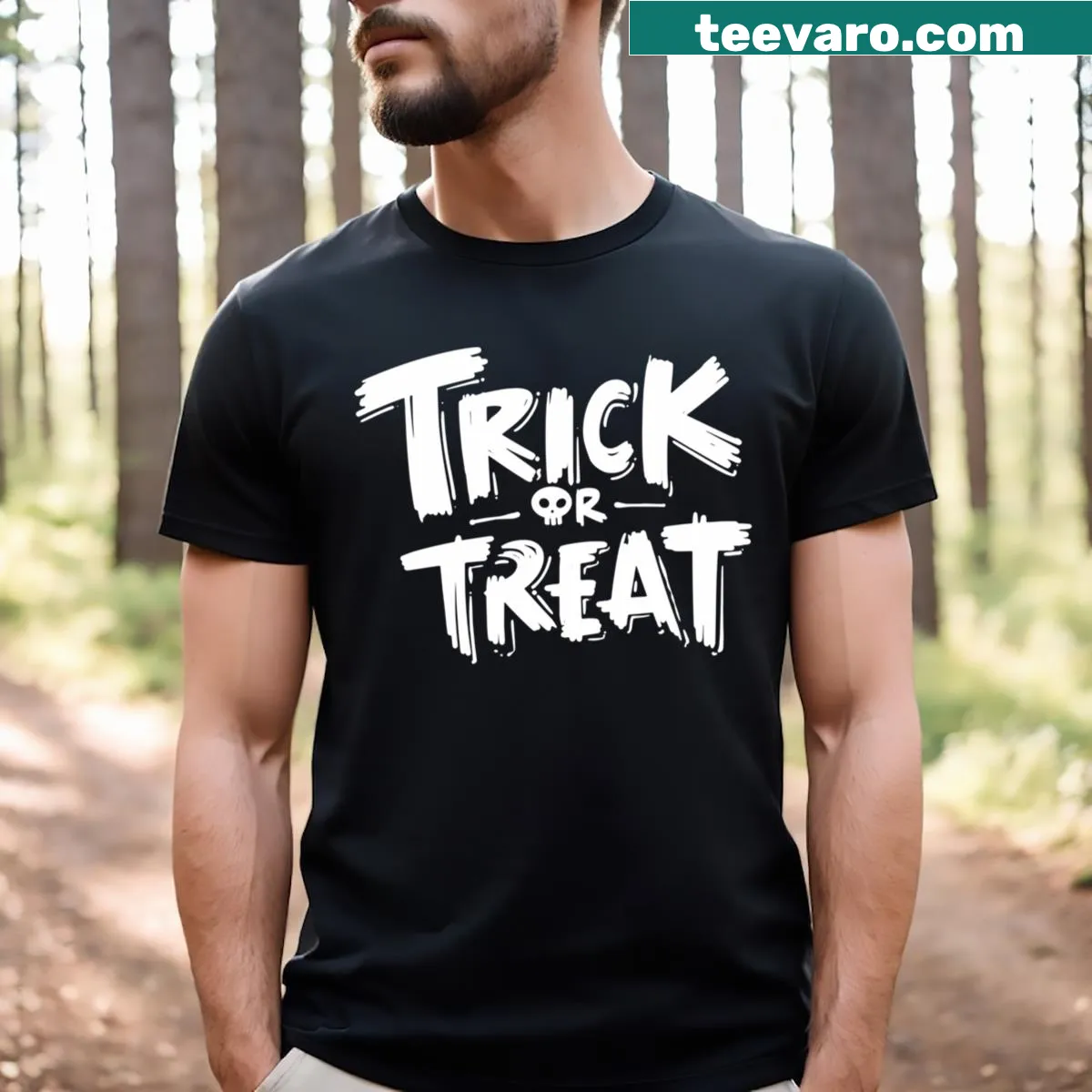 T-shirt for teachers featuring a funny Halloween design — on a men's t-shirt