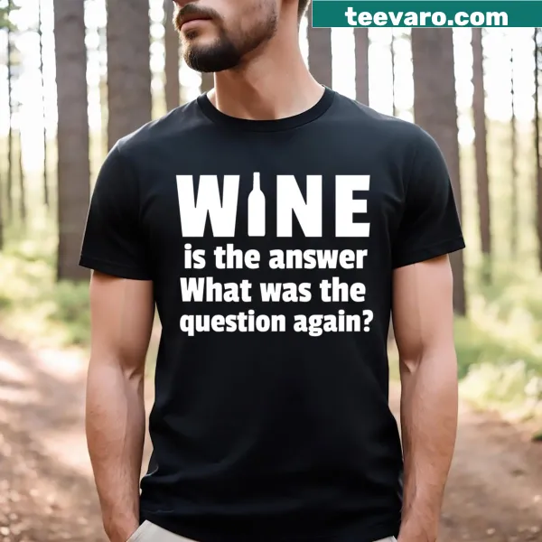 Funny graduation T-shirt with wine-themed phrase