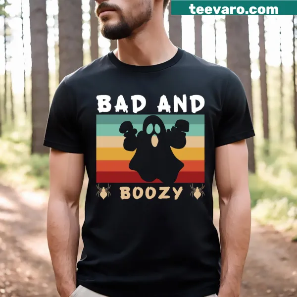 Funny Dad and Boozy typography graphic on a T-shirt