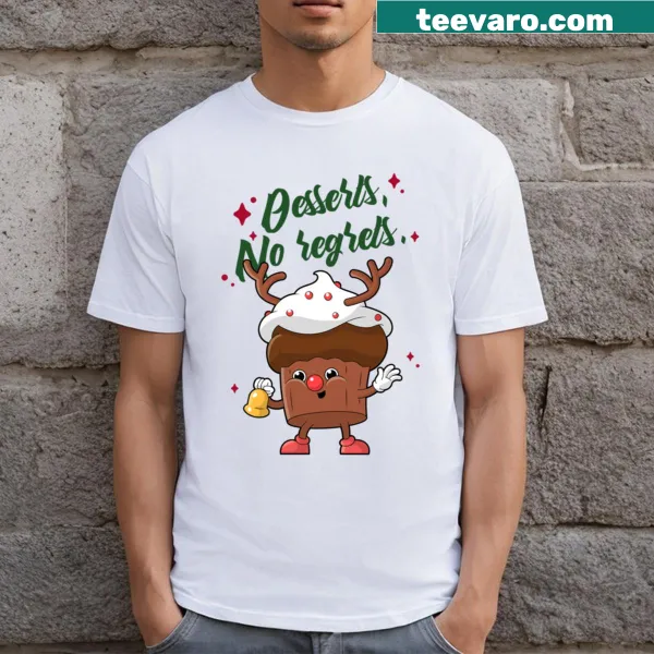 Funny Christmas T-shirt with dessert pun design