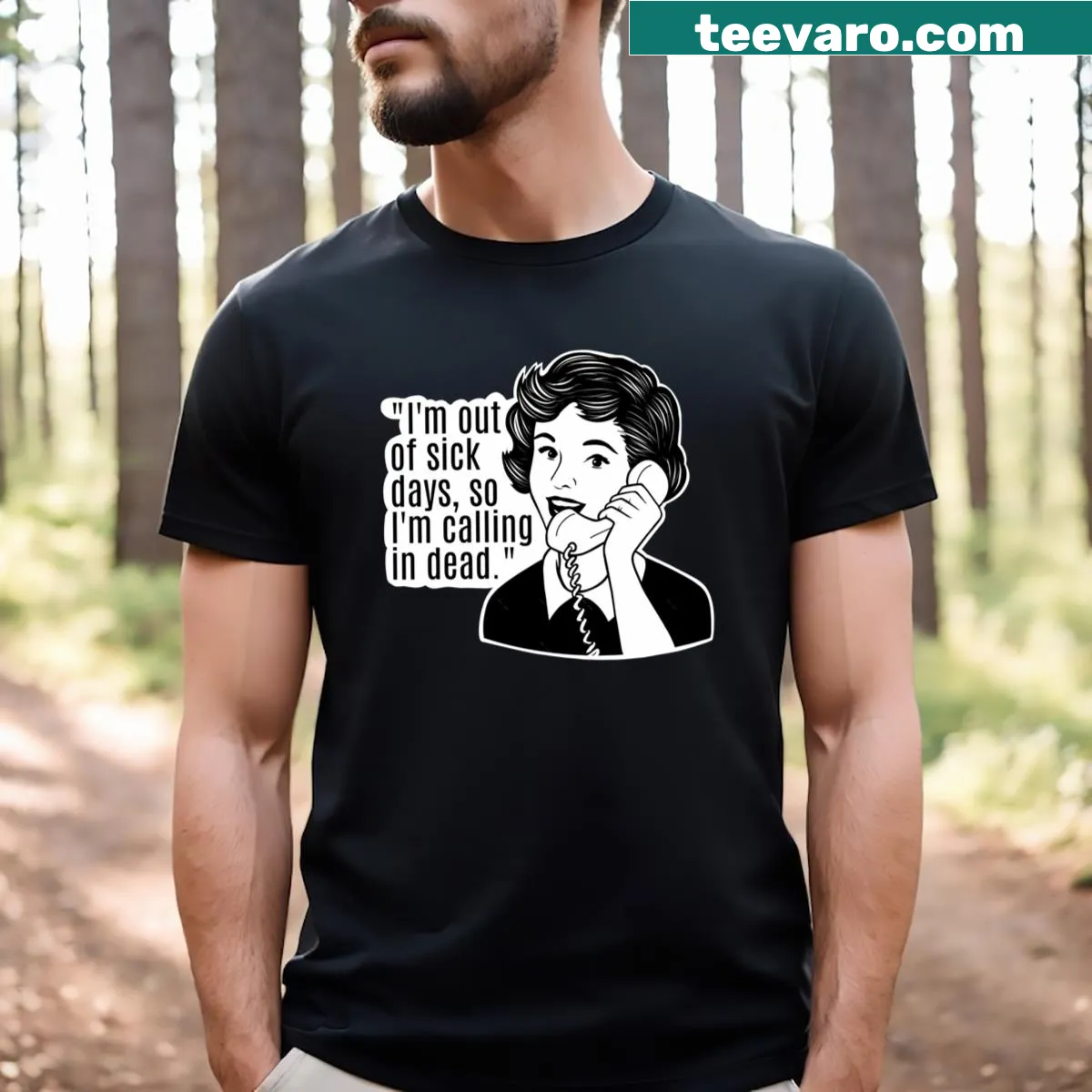 Witty job humor graphic T-shirt for women — on a men's t-shirt