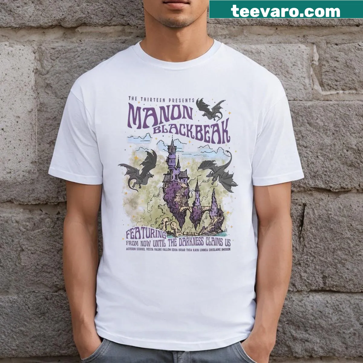 T-shirt featuring Manon Blackbeak from Throne of Glass — on a men's t-shirt