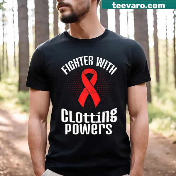 Awareness T-shirt for bleeding disorders with superhero design
