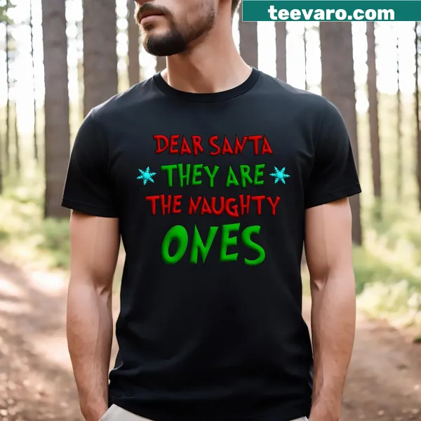 Humorous Christmas T-shirt directed at Santa with a playful message