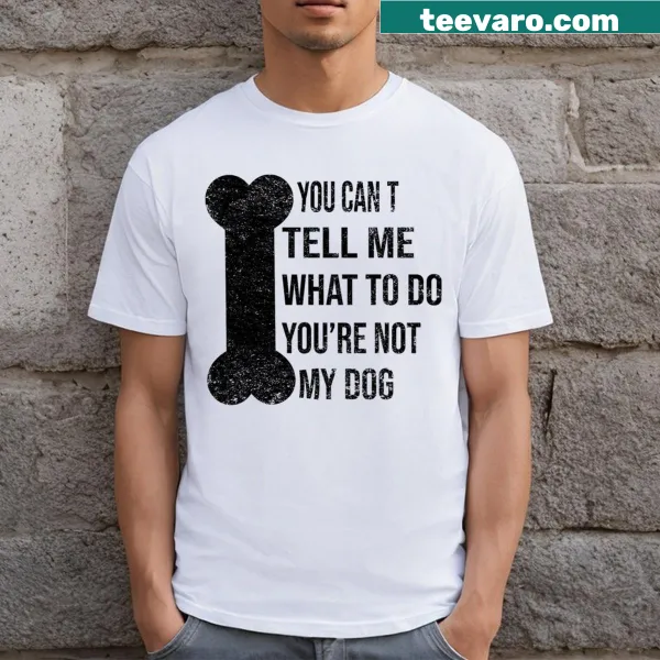 Funny dog lover t-shirt with bold text about dogs and humor