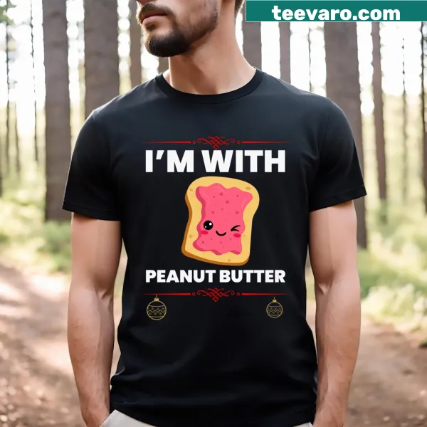 Matching peanut butter and jelly couple T-shirts with fun typography