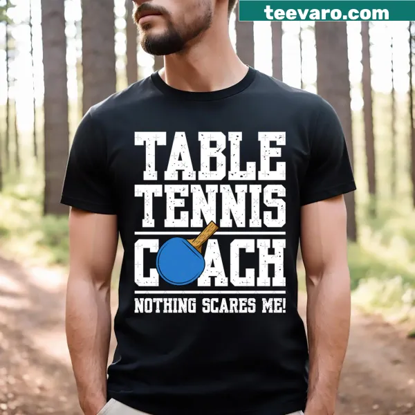 T-shirt with a playful graphic related to table tennis