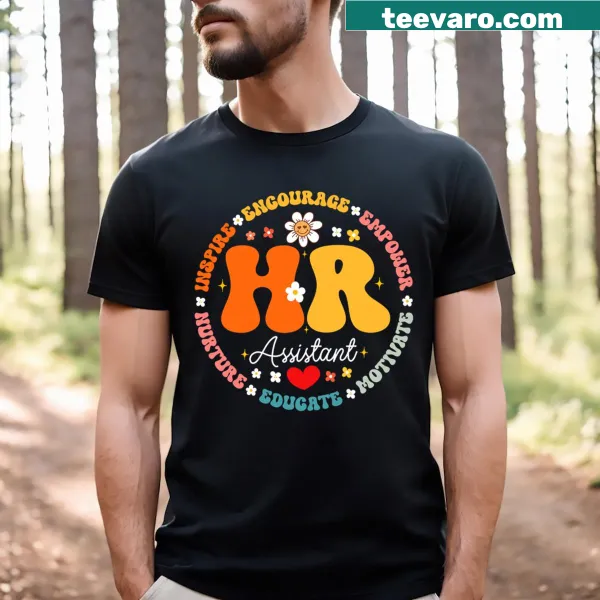 Employee appreciation T-shirt with Human Resources theme in typography