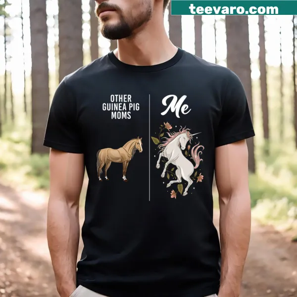 T-shirt featuring guinea pigs and unicorn graphics for pet lovers