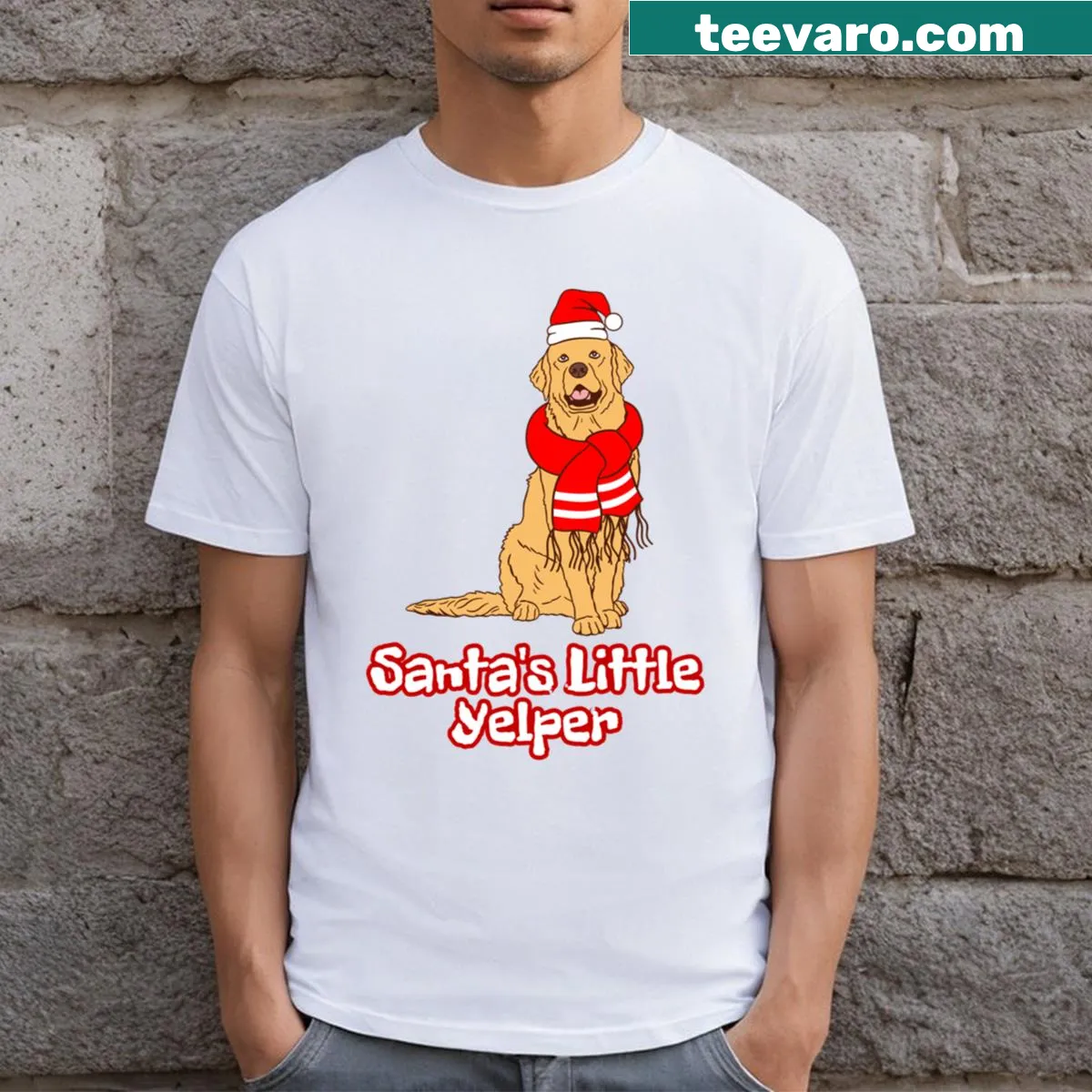Funny programmer T-shirt saying Santa's favorite programmer — on a men's t-shirt