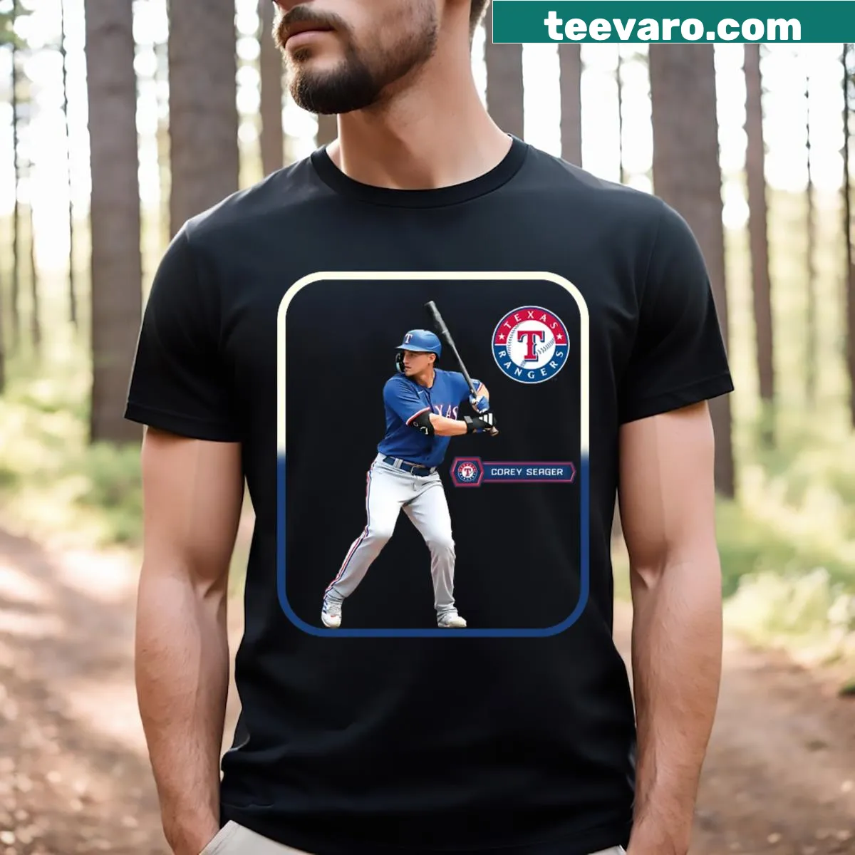 Corey Seager Texas Rangers 2023 T-shirt with player's name and number — on a men's t-shirt