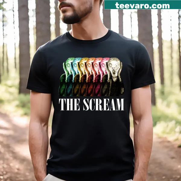 Retro T-shirt inspired by Edvard Munch's The Scream artwork