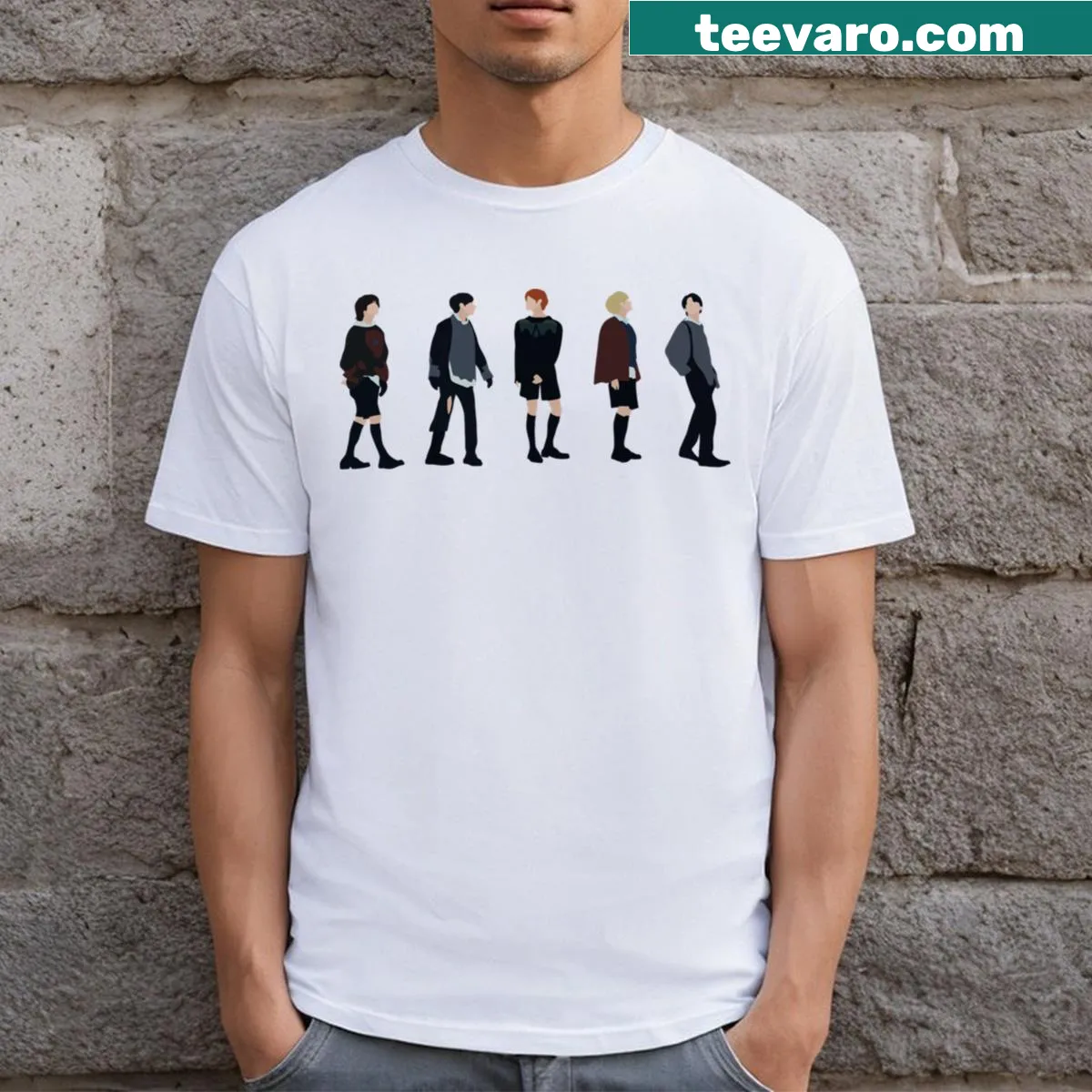 Playful typography graphic saying 'Chasing That Feeling' on a t-shirt. — on a men's t-shirt