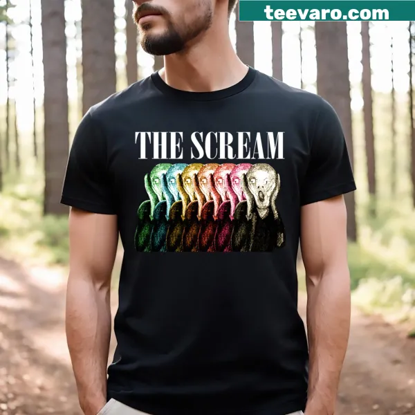Vintage The Scream art t-shirt with distressed look