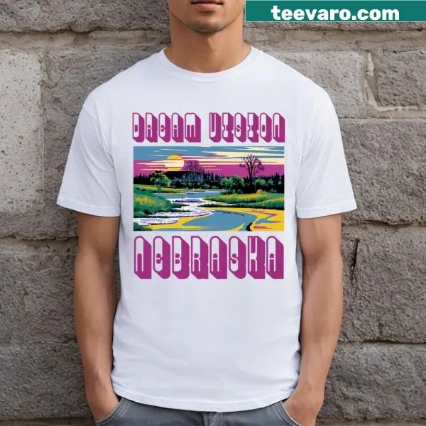 Illustration of Nebraska landscape on a T-shirt