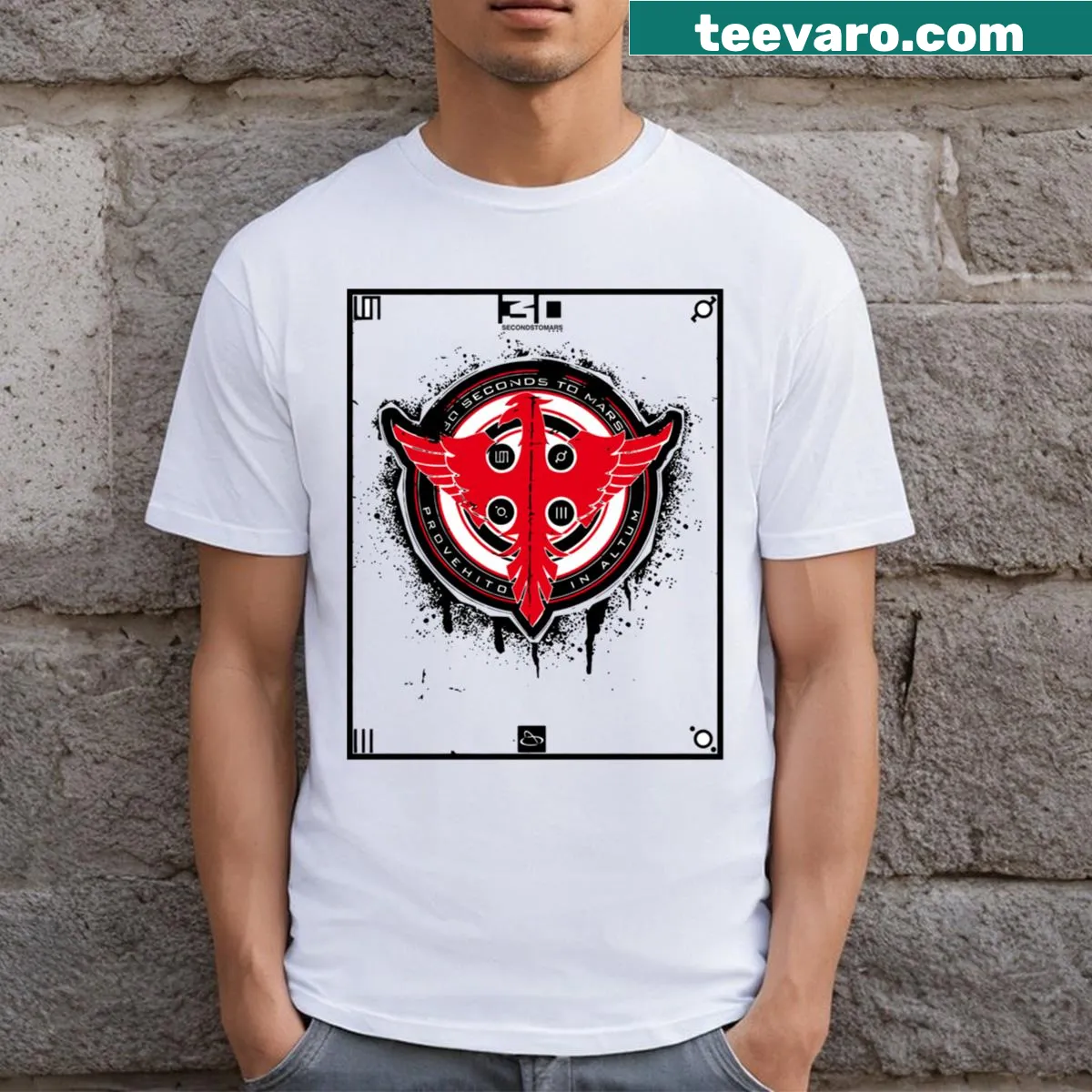 Vintage rock graphic t-shirt for rock fans. — on a men's t-shirt