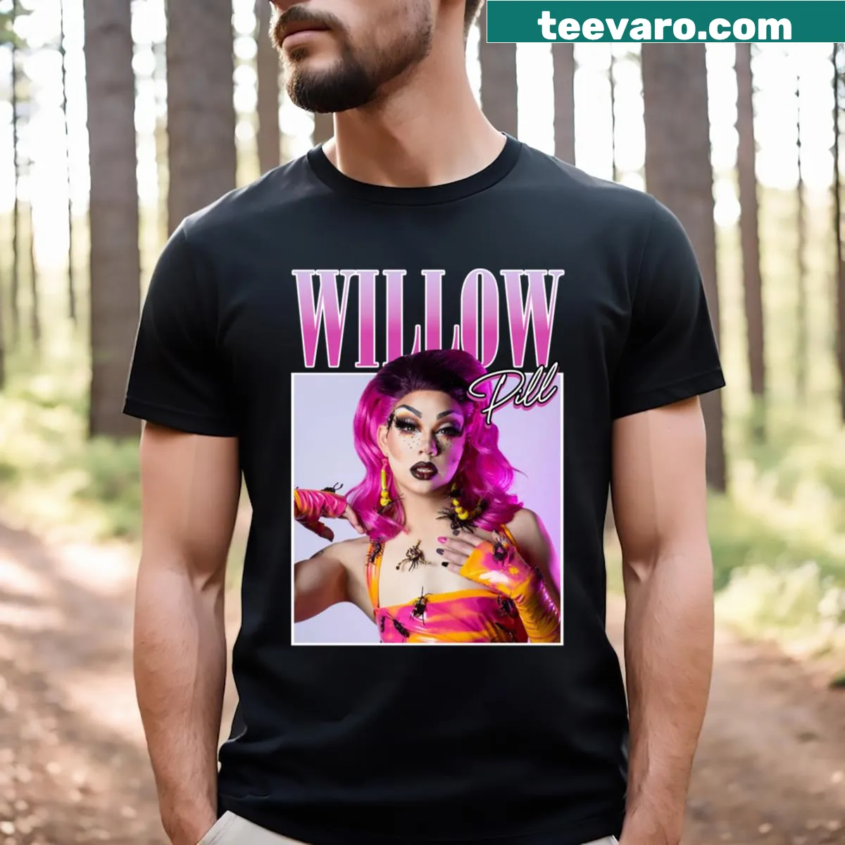 Retro vintage aesthetic graphic t-shirt — on a men's t-shirt