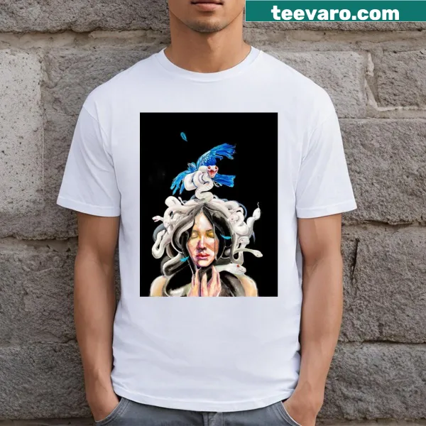 Edgy T-shirt featuring Medusa with 'Not A Minor Threat' text