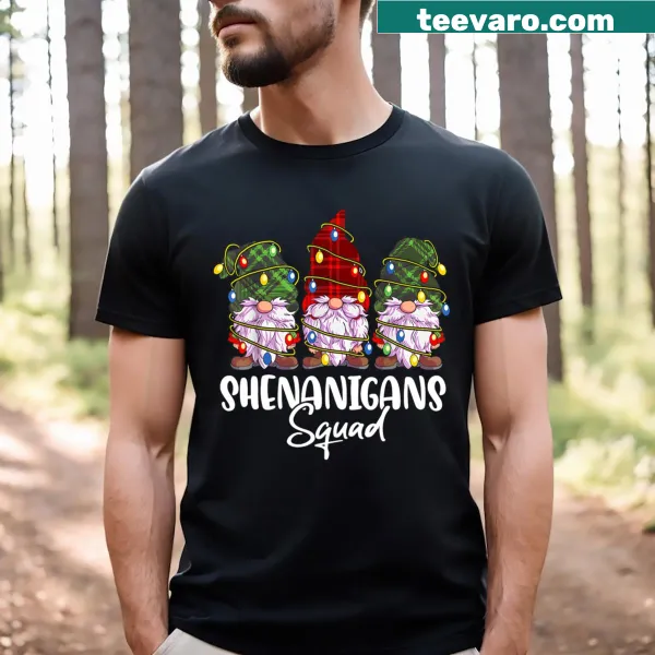 Matching family Christmas t-shirt with gnome design