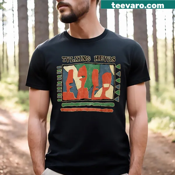Vintage-style fan art T-shirt celebrating Talking Heads for music lovers.