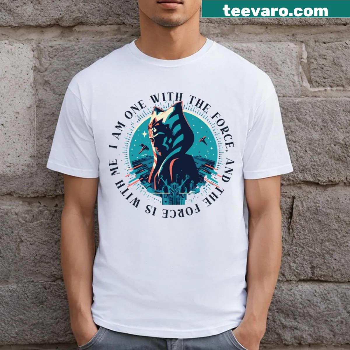 Ahsoka Tano T-shirt celebrating the character as a symbol of rebellion — on a men's t-shirt