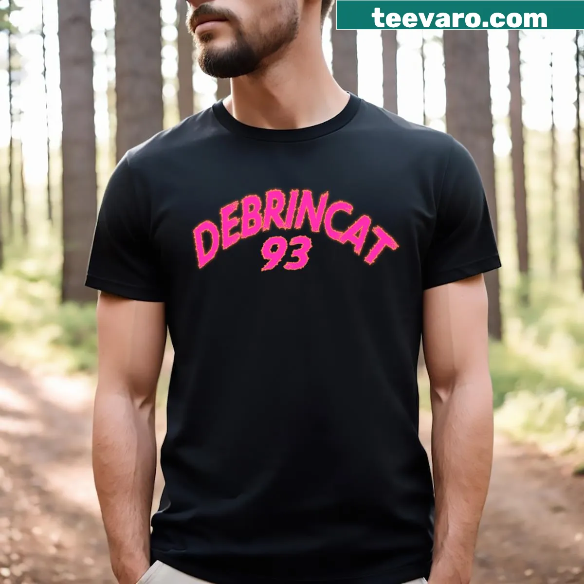 Alex Debrincat t-shirt featuring the player's name in bold typography — on a men's t-shirt