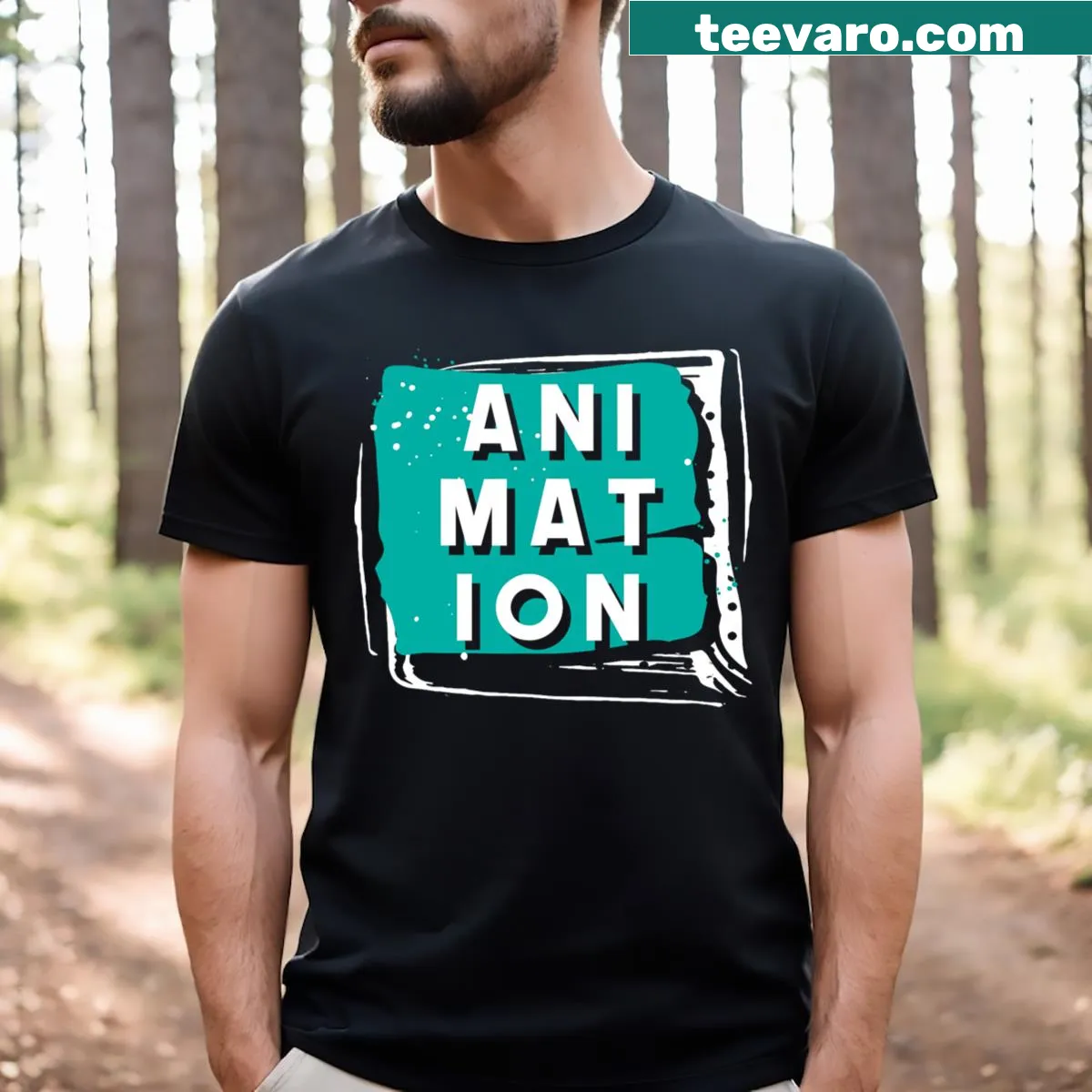 Animation-themed t-shirt with funny animator phrases — on a men's t-shirt