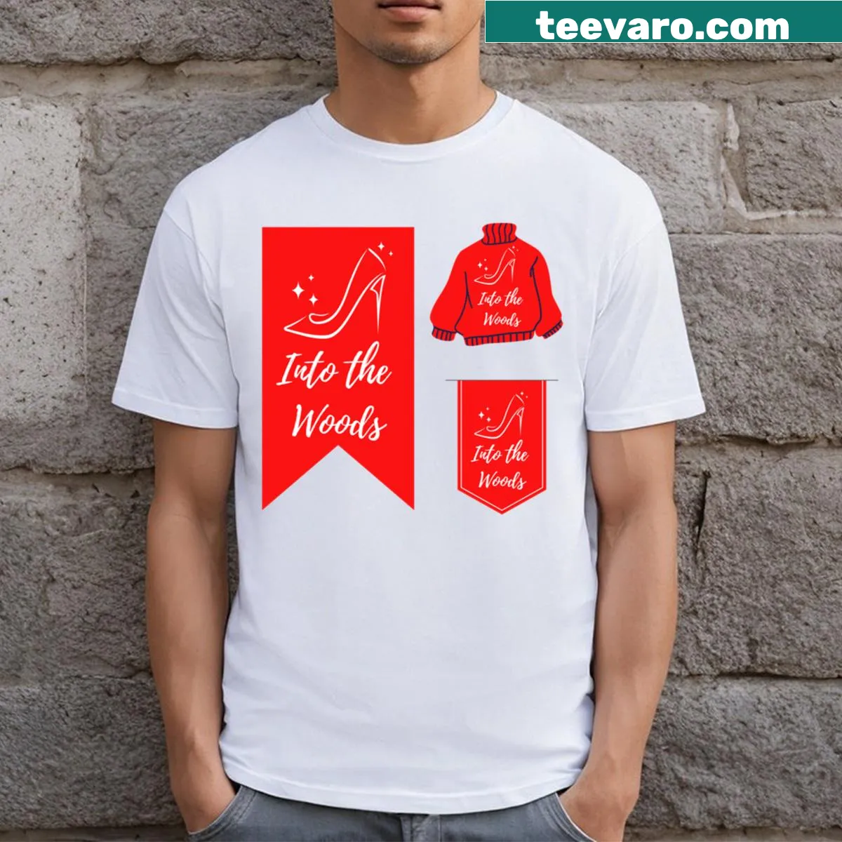 Vintage-style T-shirt celebrating Broadway sets — on a men's t-shirt