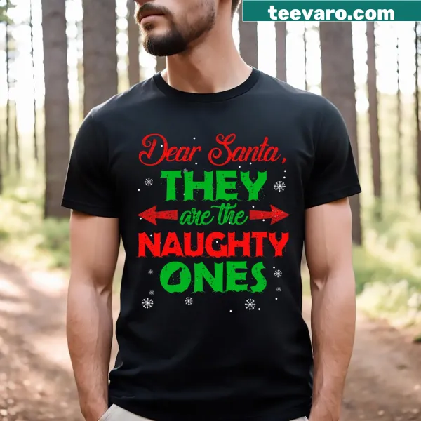 Funny Christmas shirt for kids with naughty text about friends