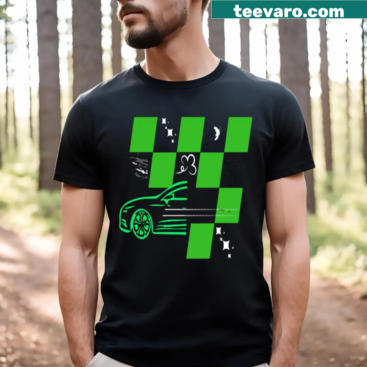 T-shirt with bold text 'Drive Fast And Don't Stop' — on a men's t-shirt