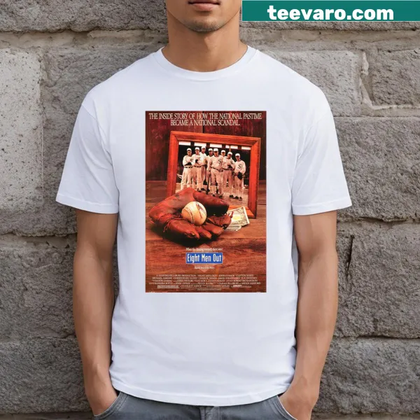 Vintage t-shirt referencing the film 'Eight Men Out' about baseball