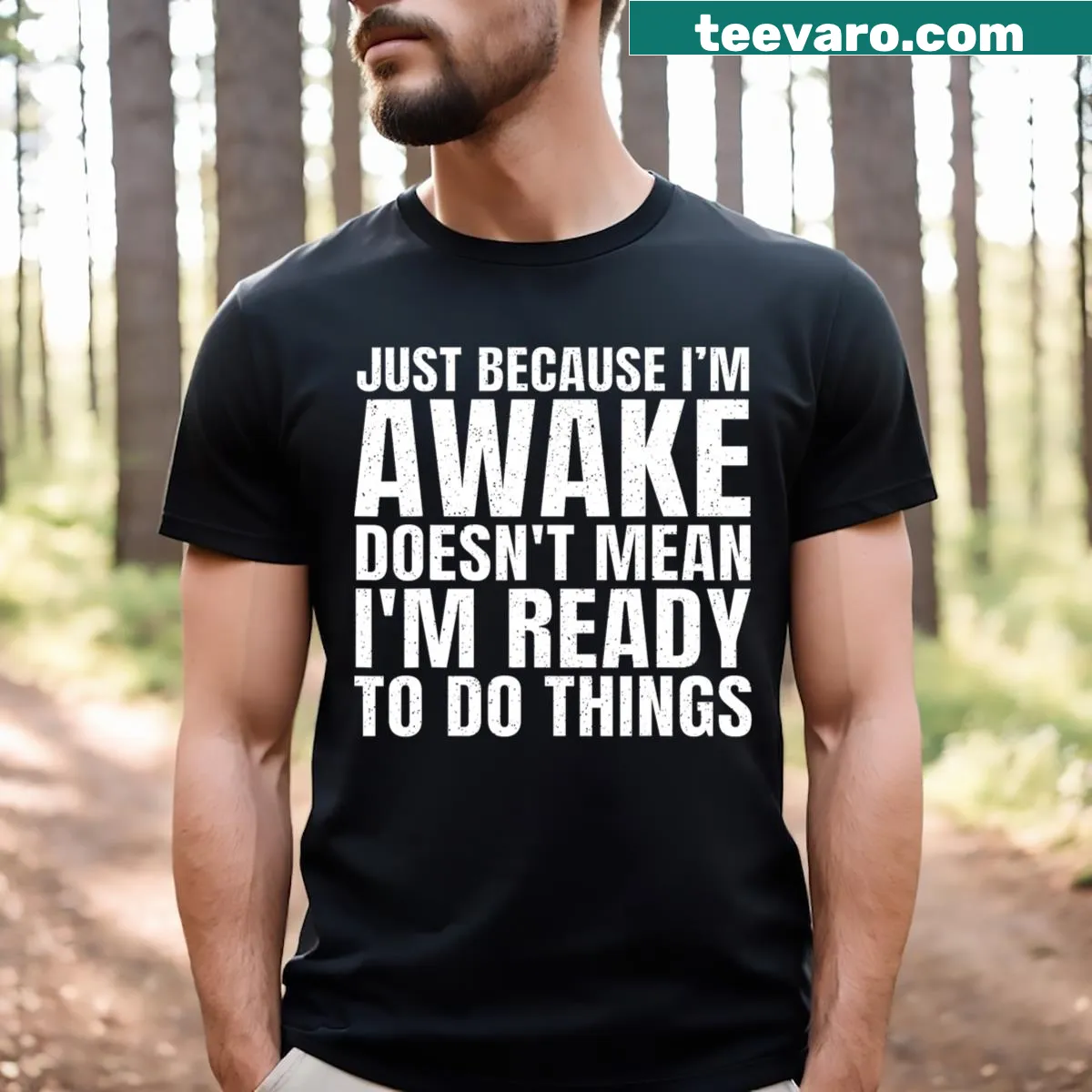 Funny quote typography t-shirt for sarcastic individuals — on a men's t-shirt