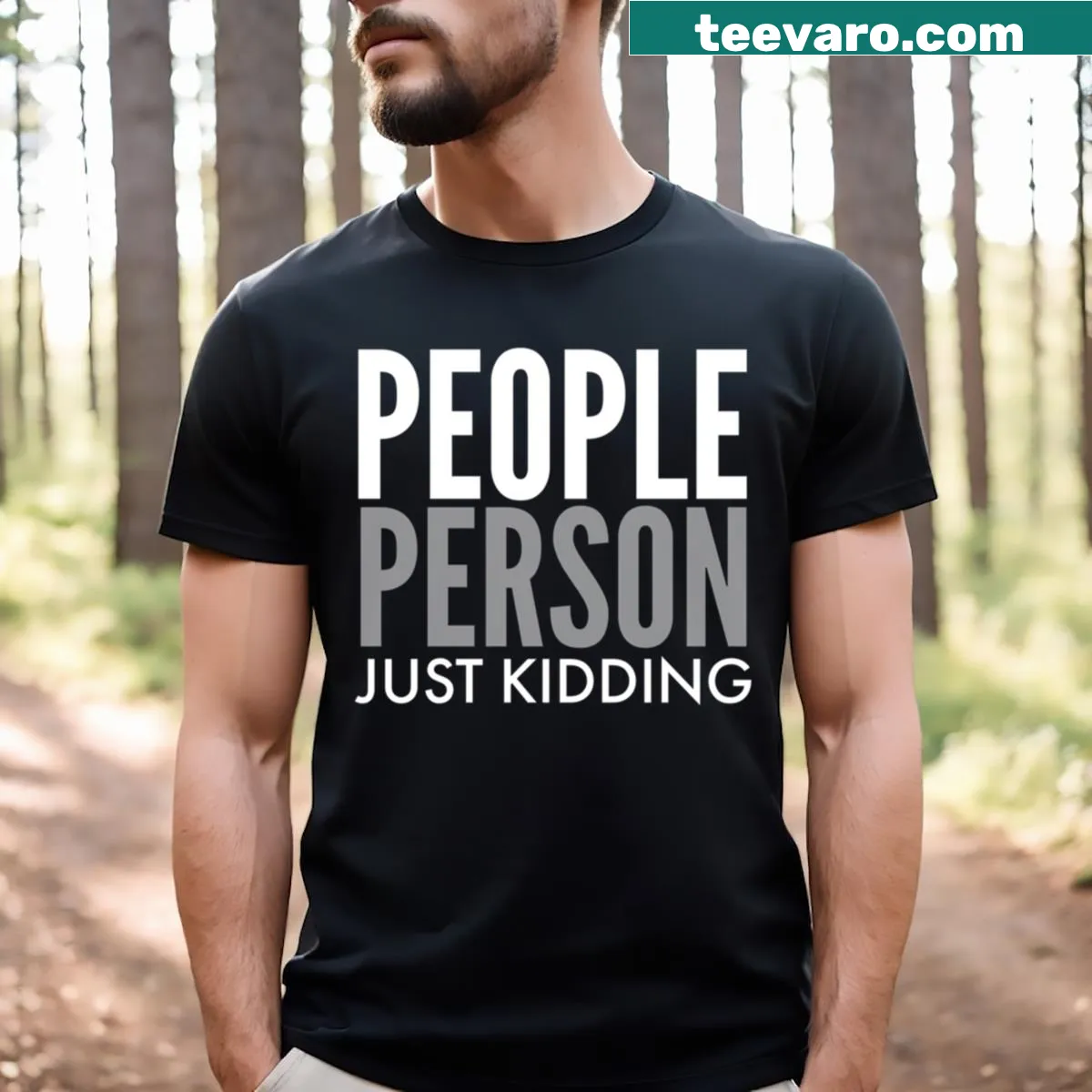 Humorous saying T-shirt designed for sociable men — on a men's t-shirt