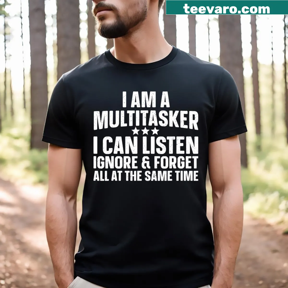 Humorous Thanksgiving t-shirt featuring turkey and tacos — on a men's t-shirt