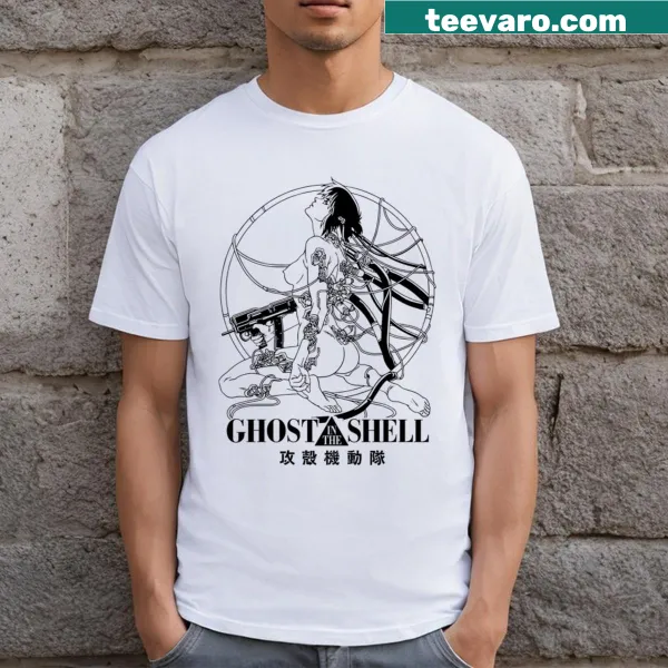 T-shirt featuring striking imagery from Ghost In The Shell anime