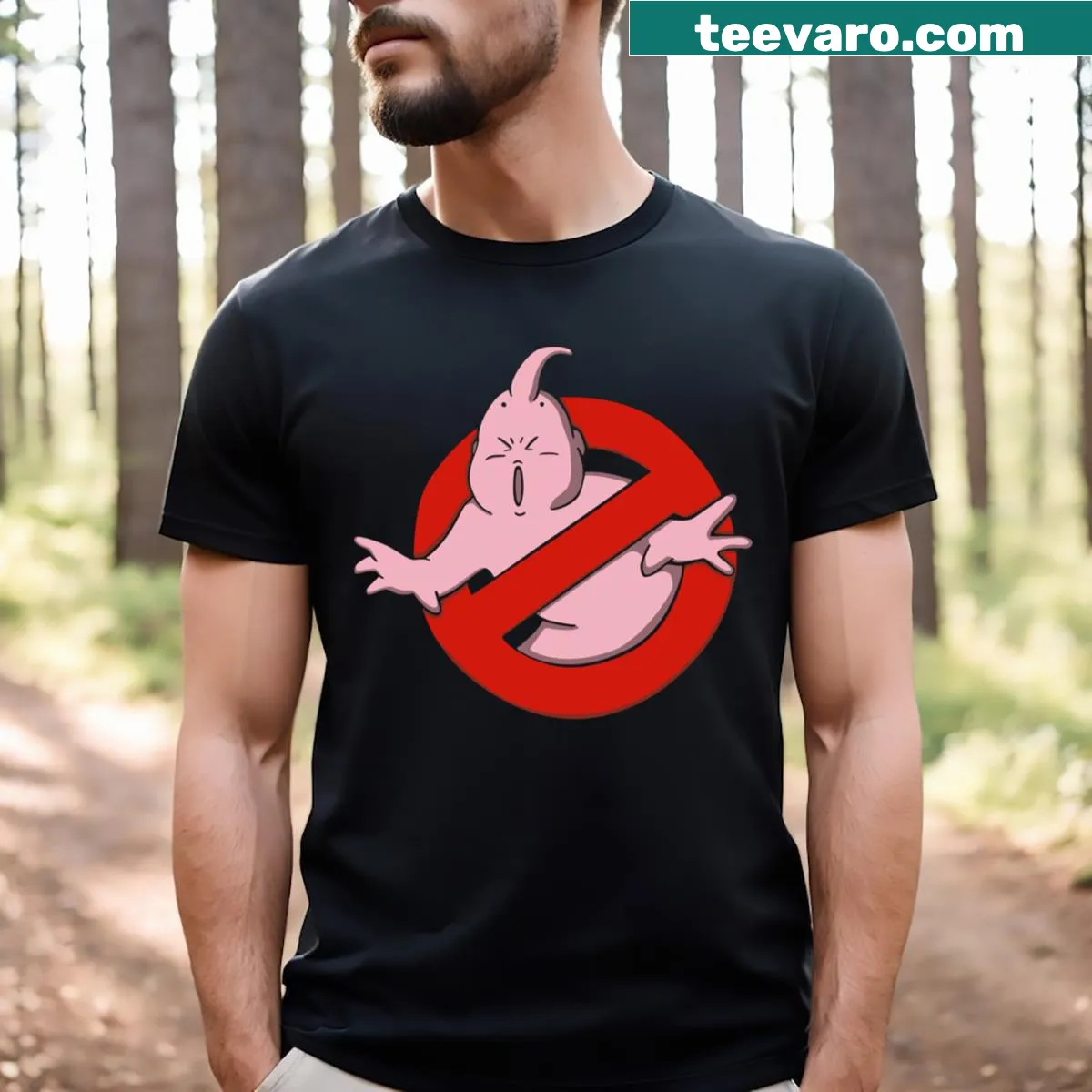 Playful t-shirt featuring whimsical ghost characters — on a men's t-shirt