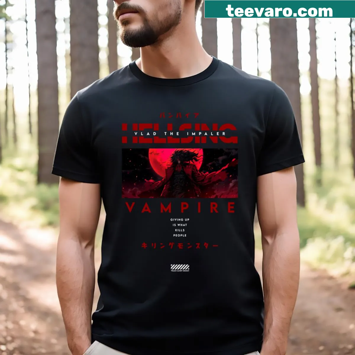 T-shirt honoring musician Haruomi Hosono with artistic design — on a men's t-shirt