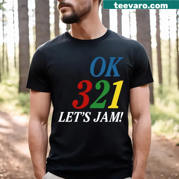 Fun music-themed Let’s Jam T-shirt