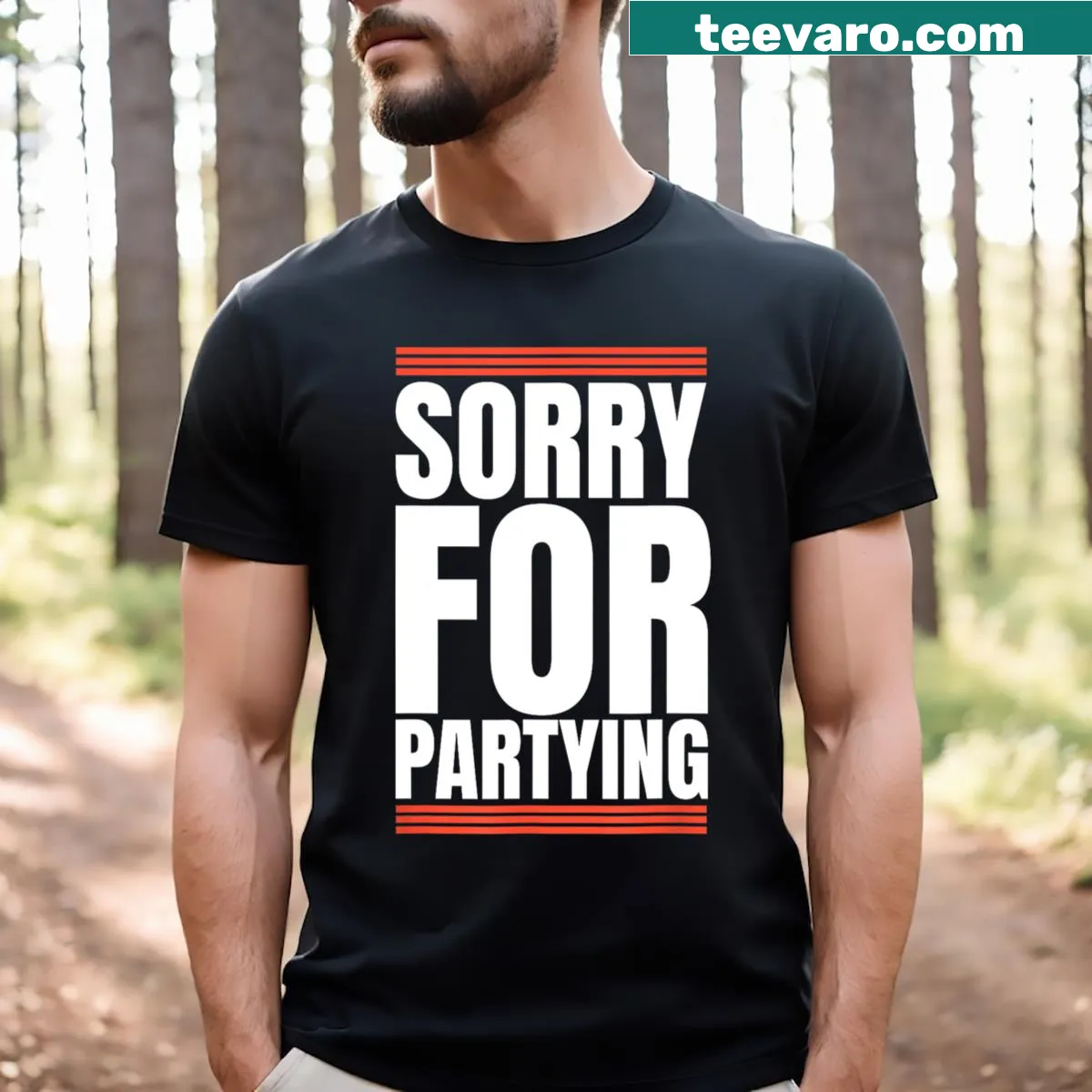 Funny party-themed T-shirt with humorous text for birthdays — on a men's t-shirt