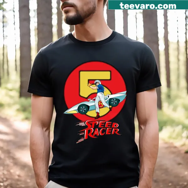 Retro t-shirt featuring the iconic Mach 5 car from Speed Racer.