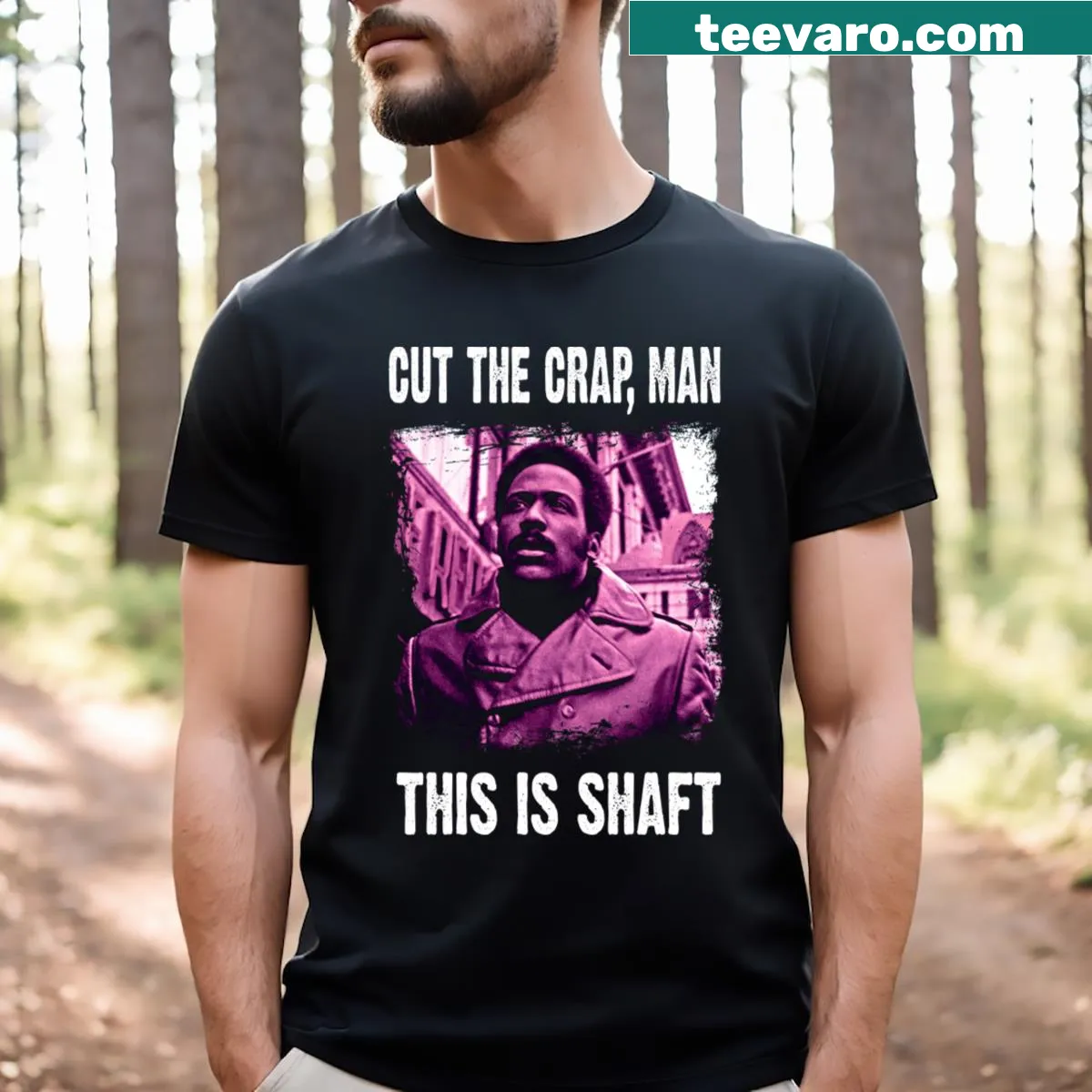 Movie-inspired T-shirt paying homage to tough detectives — on a men's t-shirt